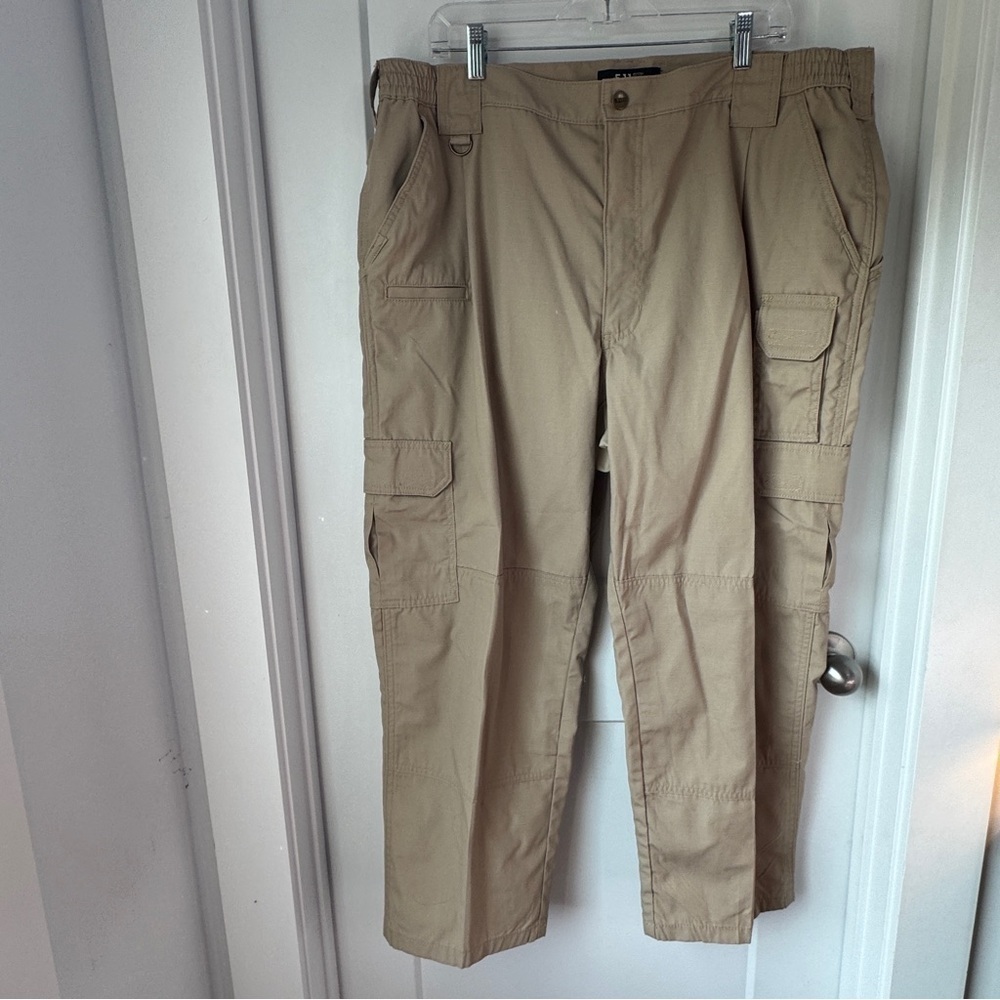5.11 Men's Tactical Cargo Pants Khaki 42x30 Utility Ripstop Polyester Cotton